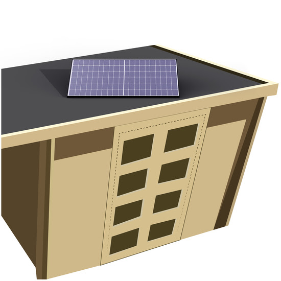 Solar passt auf jeden Schuppen oder Gartenhaus